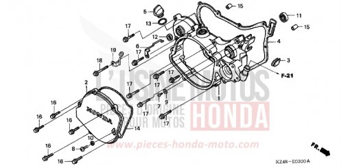 PANNEAU CARTER-MOTEUR D. (CR125R2-4) CR125R2 de 2002